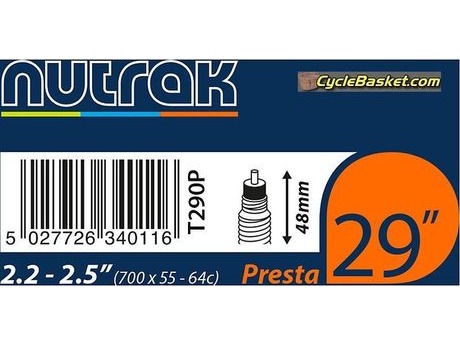Nutrak T290P 29 X 2.2 - 2.5 inch Presta inner tube click to zoom image