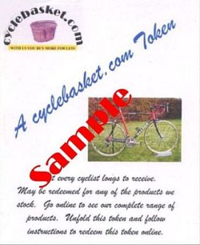 CYCLEBASKET.COM Gift Tokens £10.00 click to zoom image