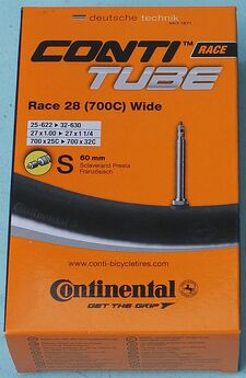 Continental TUC81931 Race 28 Inner Tube 700 X 25 - 32 with 60mm Valve click to zoom image